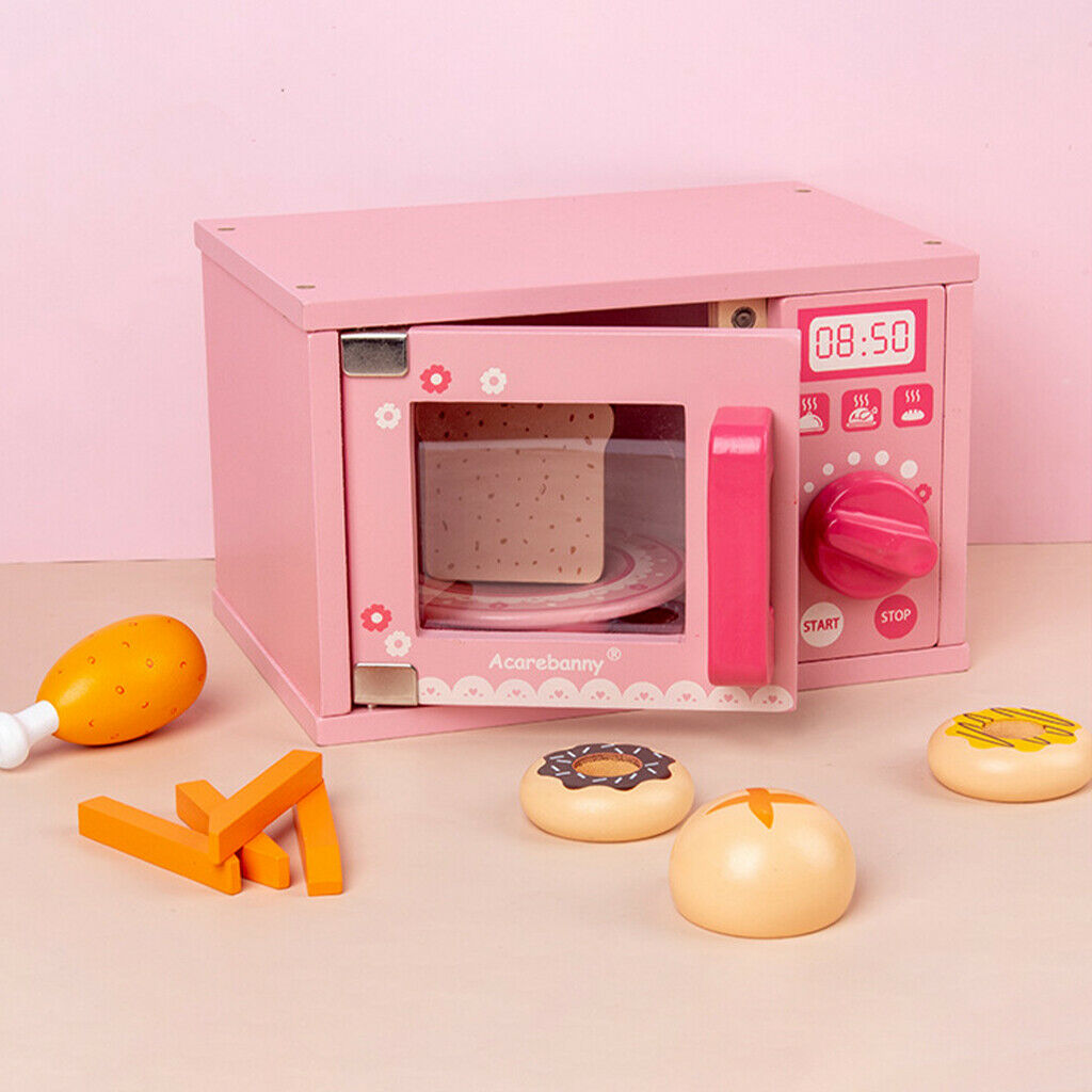 Microwave Toys Simulation Pretend Play Kids Oven Early Preschool Play House