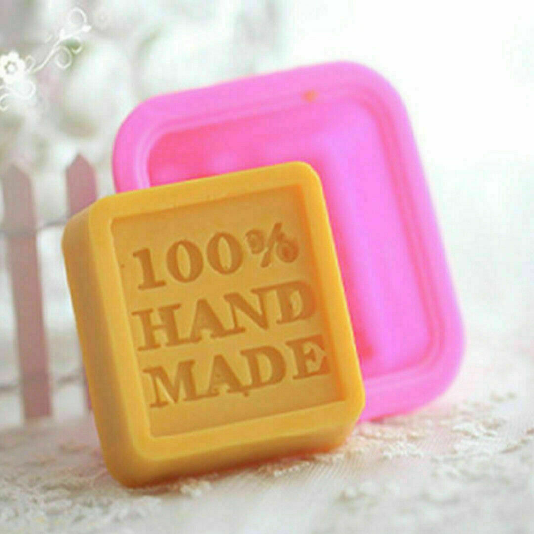 DIY 100% Hand Made Cube Soap Mold Silicone Mould For Cake Candy Chocolate Baking
