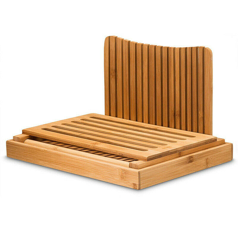 Foldable Bamboo Wood Bread Slicer Cutter Toast Loaf Cutting Guide Slicing Ma XC