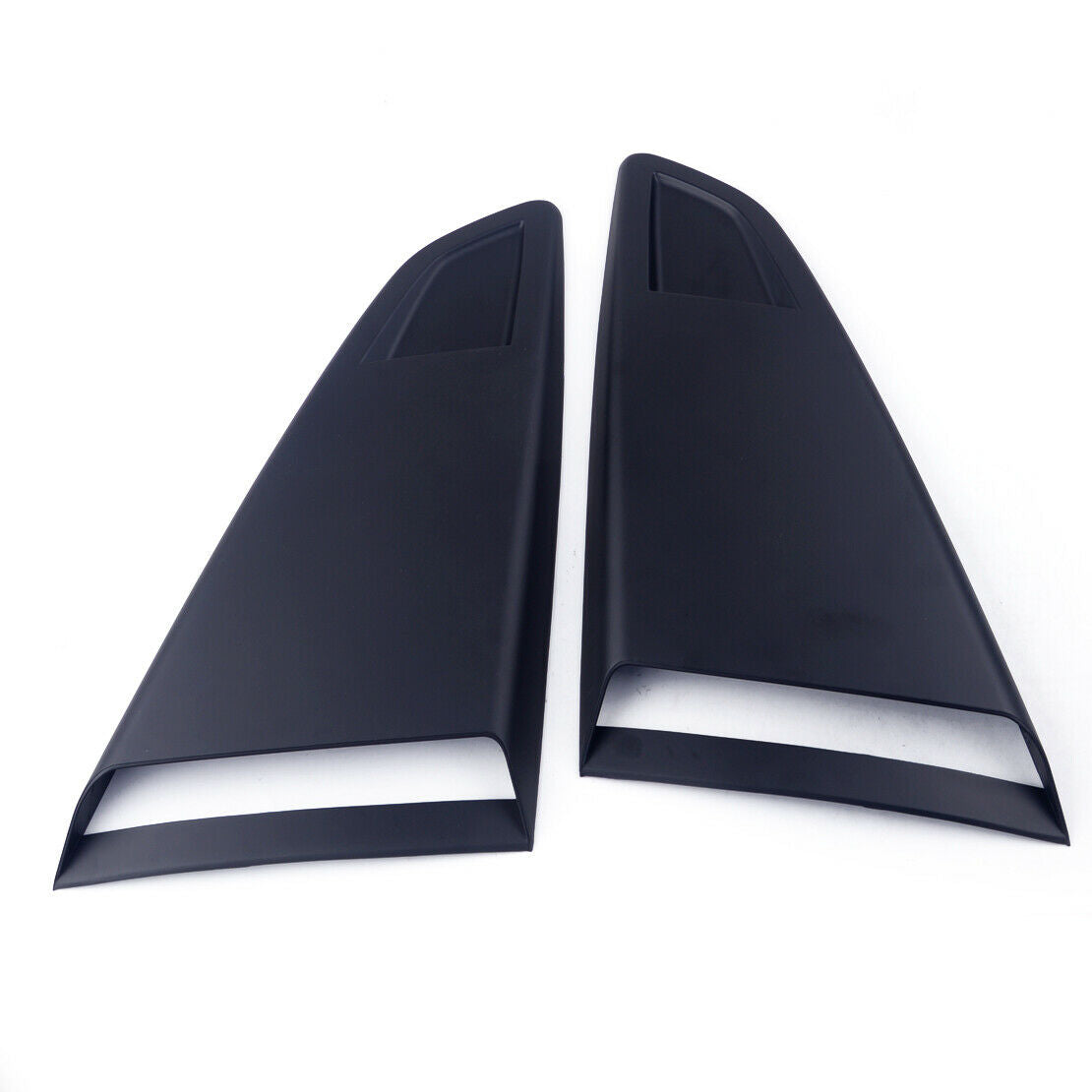 Left & Right Window Rear Louver Vent Cover Fit for Ford Mustang 2015-18 Black as