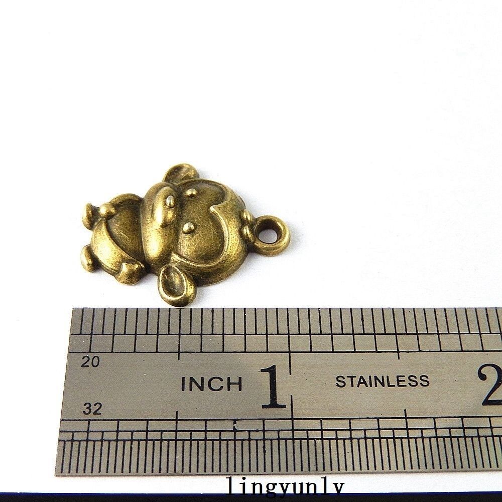 15 pcs Retro Bronze Cute Monkey Alloy Charm Pendant Dangle DIY Crafts 26*20*5mm
