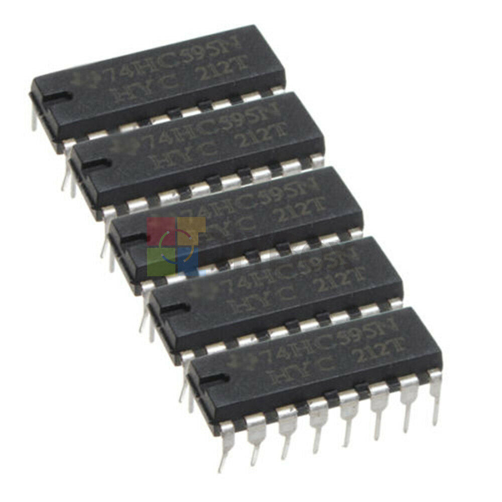 50PCS  2V ~ 6V 74HC595 SN74HC595N 8-Bit Shift Register DIP-16 IC