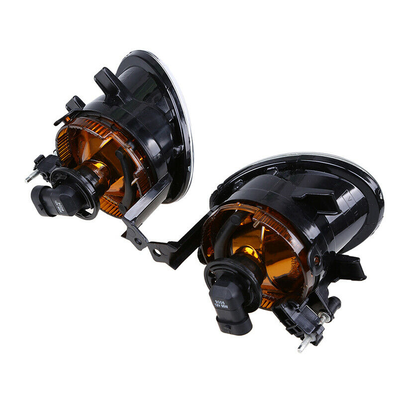 1Pair Fit VW Touareg 2010-2015 Front Bumper Fog Light Assembly Amber Lamp Bulb