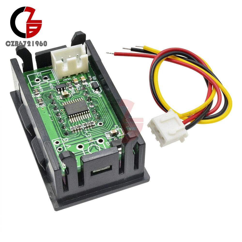 3wire 5 Digit 0.36" DC 0-33.000V Green LED Digital Voltmeter Voltage Meter Panel