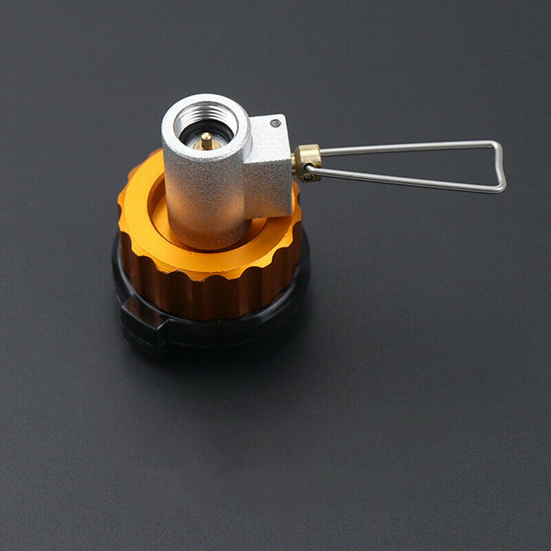 1X Camping Hiking Stove Adaptor Gas Tank Inflation Valve Convert Fuel Caniste SJ
