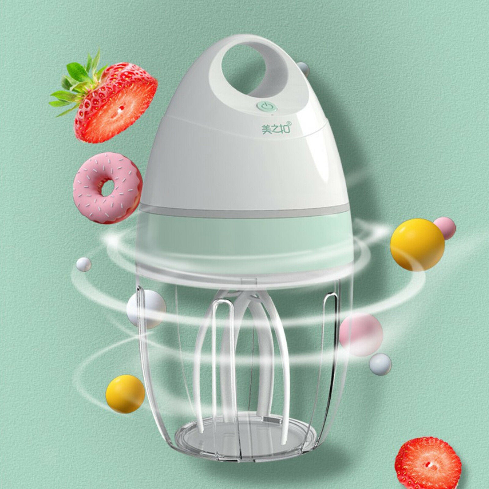 900ml Mini Electric Stand Mixer Tabletop Egg Beater Kitchen Dough Mixer w/ Bowl