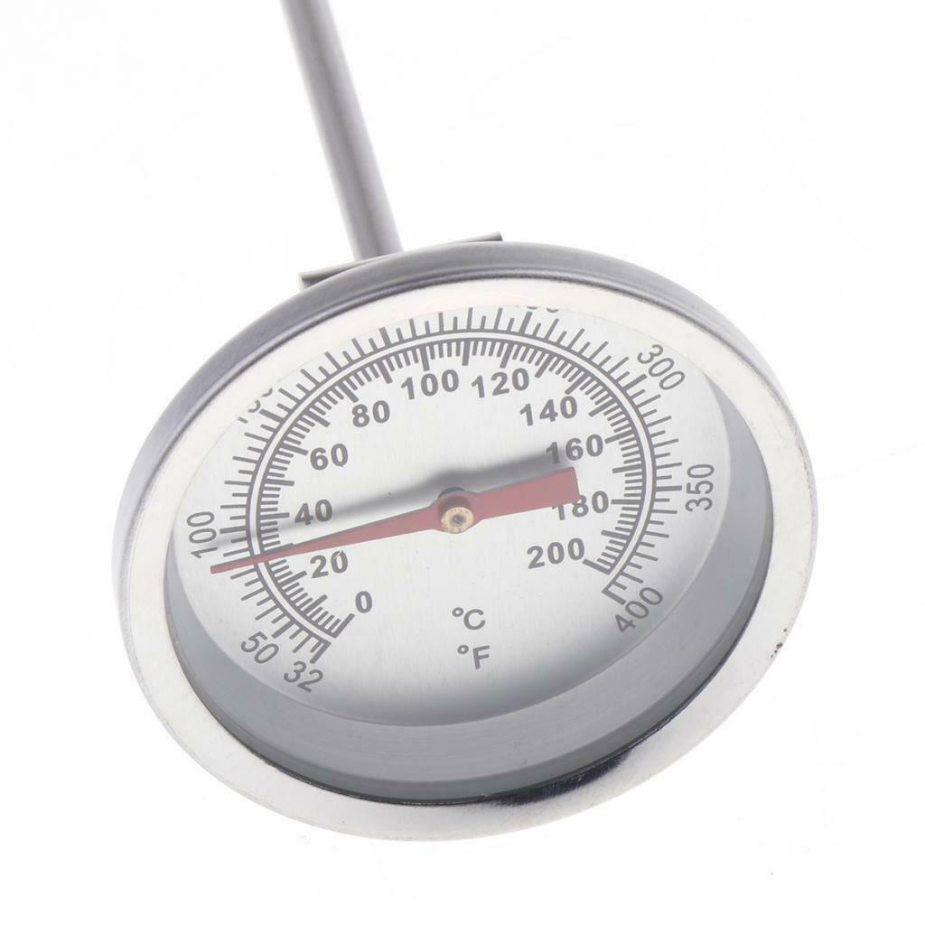 2'' Coffee Drinks Milk Thermometer Stainless Smoker Temp Gauge 0-200℃