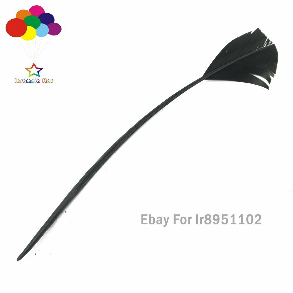 Black 100pcs 28-35 cm turkey wing feathers 11-14inch Plume Decoration Carnival