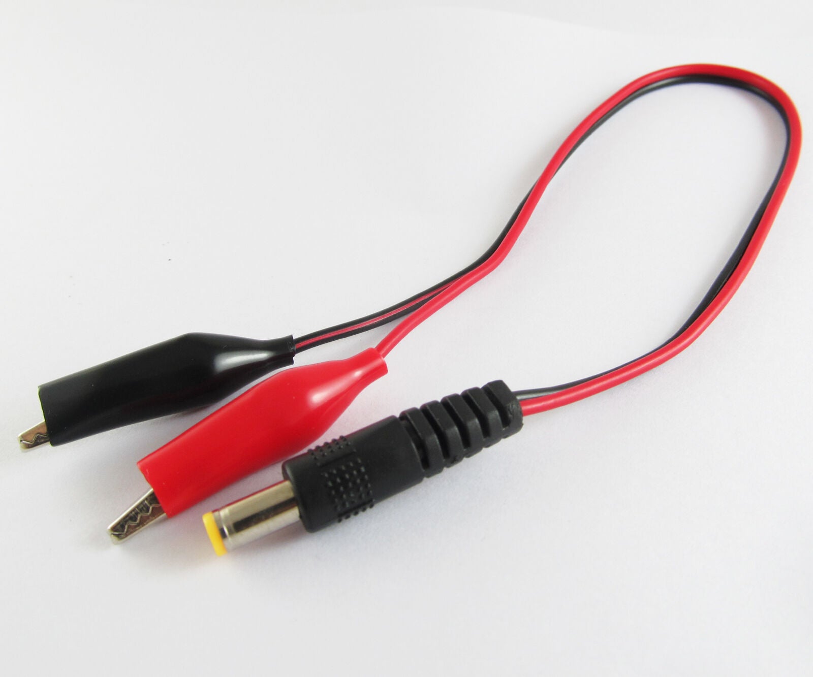 10x Medium Alligator Clip to 2.1x5.5mm 2.1 DC Male Plug DC Power Cable 30cm/1FT