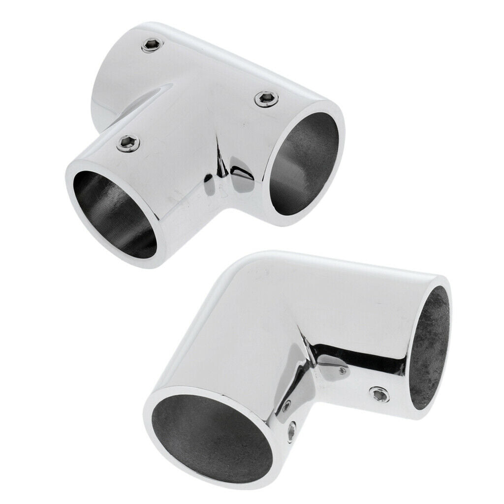 Boat Hand Rail Fitting Tee + 90 Degree Elbow Tube for Boat Yacht