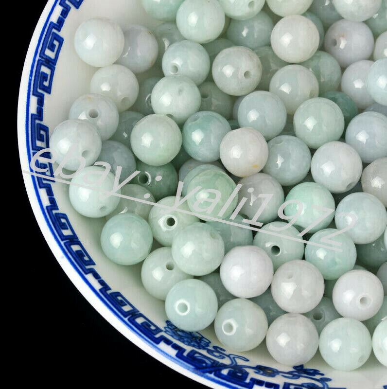 Wholesale 100PCS 7-8mm 100% Natural A grade Jade Jadeite Round Loose Beads