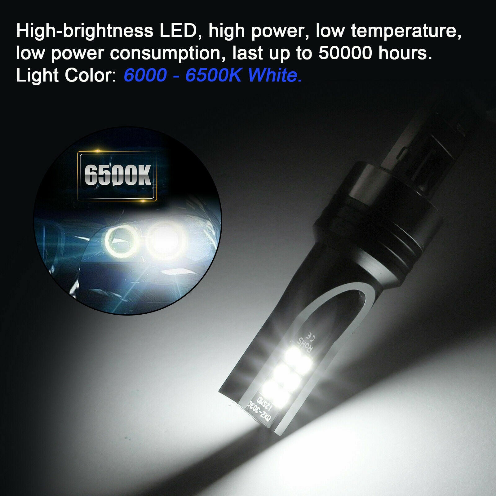 2X MINI H1 LED Headlight Bulbs Conversion Kit 100W 14000LM 6500K Hi/Lo Beam Lamp