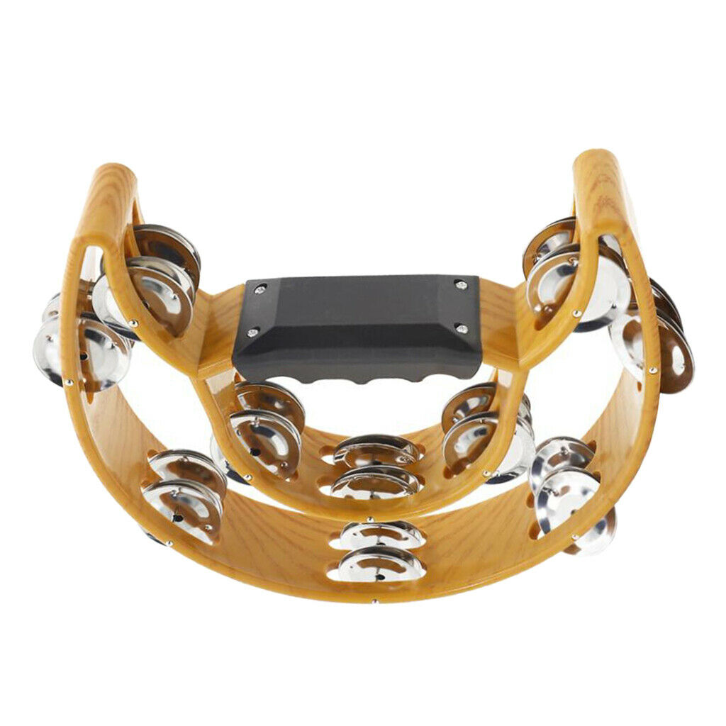 Cutaway Hand Tambourine Double Jingles Adults Children Children