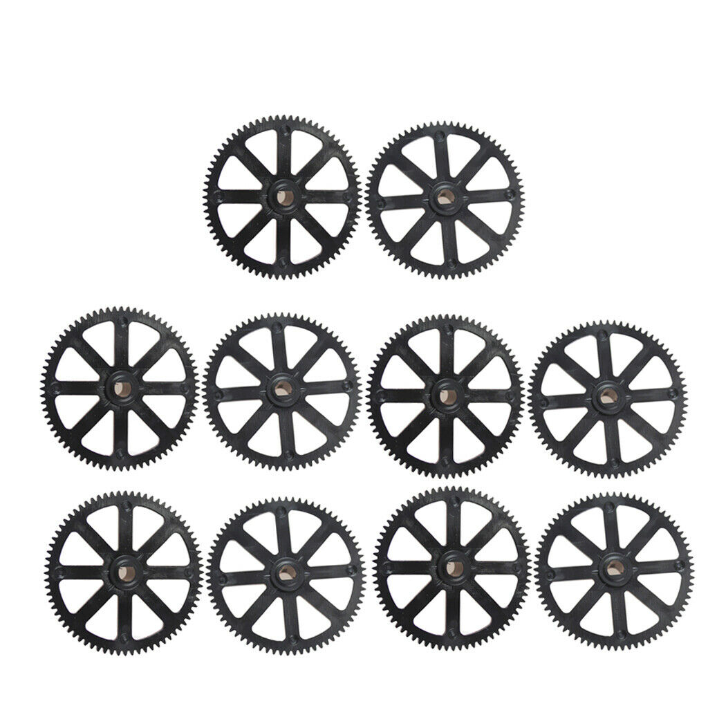 Set of 10 Fit WLtoys XK K130 RC Drone Main Gear Parts Replacement Black