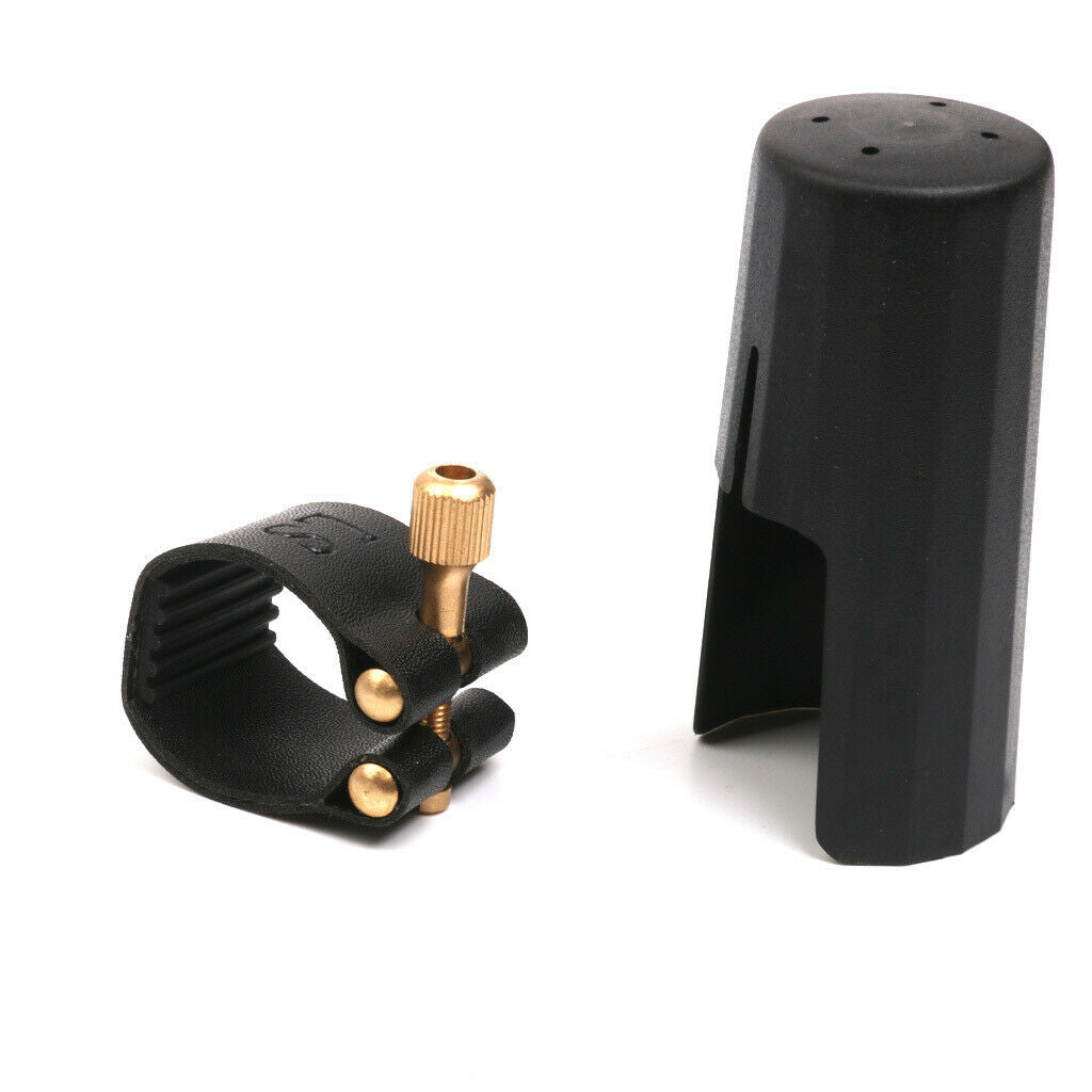Bb Clarinet Mouth   Cover And PU Leather Ligature Clip