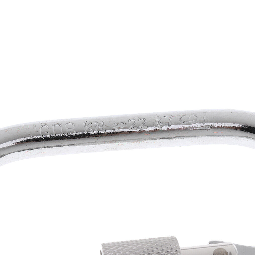 2pcs 23KN Screw Locking Carabiner For Rock Climbing Yoga Inversion Hammock