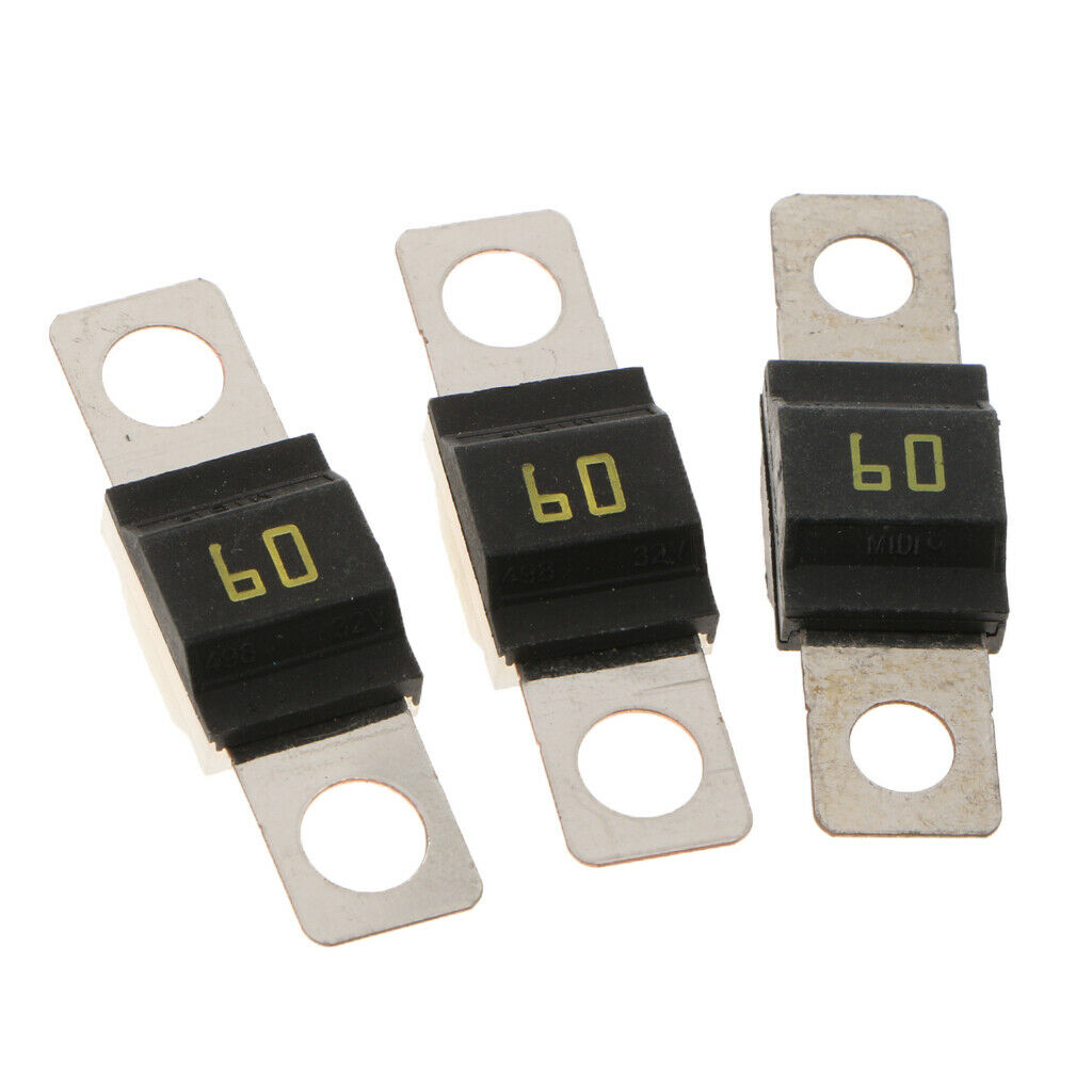 Flat Metal Fuse Slow Bolt Fuses Car Audio Power High Current Fuses 32V 60A