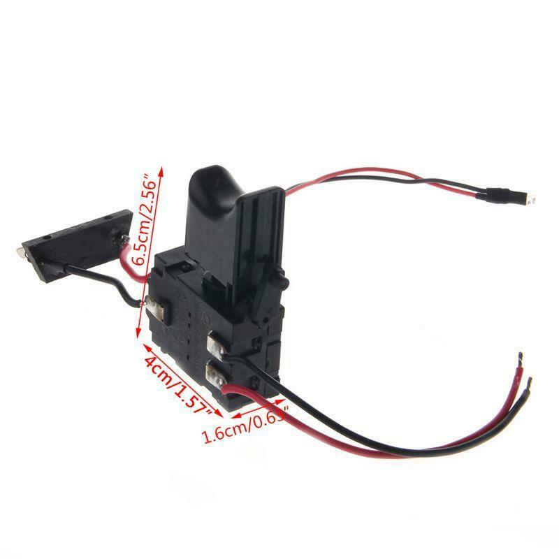 Electric Drill Dustproof Speed Control Push Button Trigger Switch DC 7.2-24V