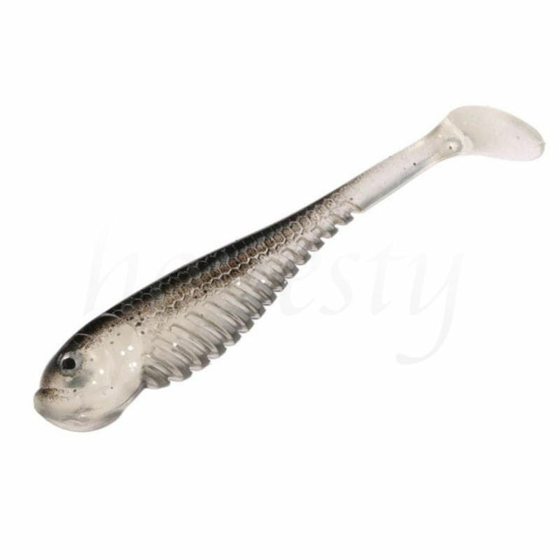 10Pcs 75mm Soft Silicone Tiddler Bait Fluke Fishing Saltwater Fish Lure Bass