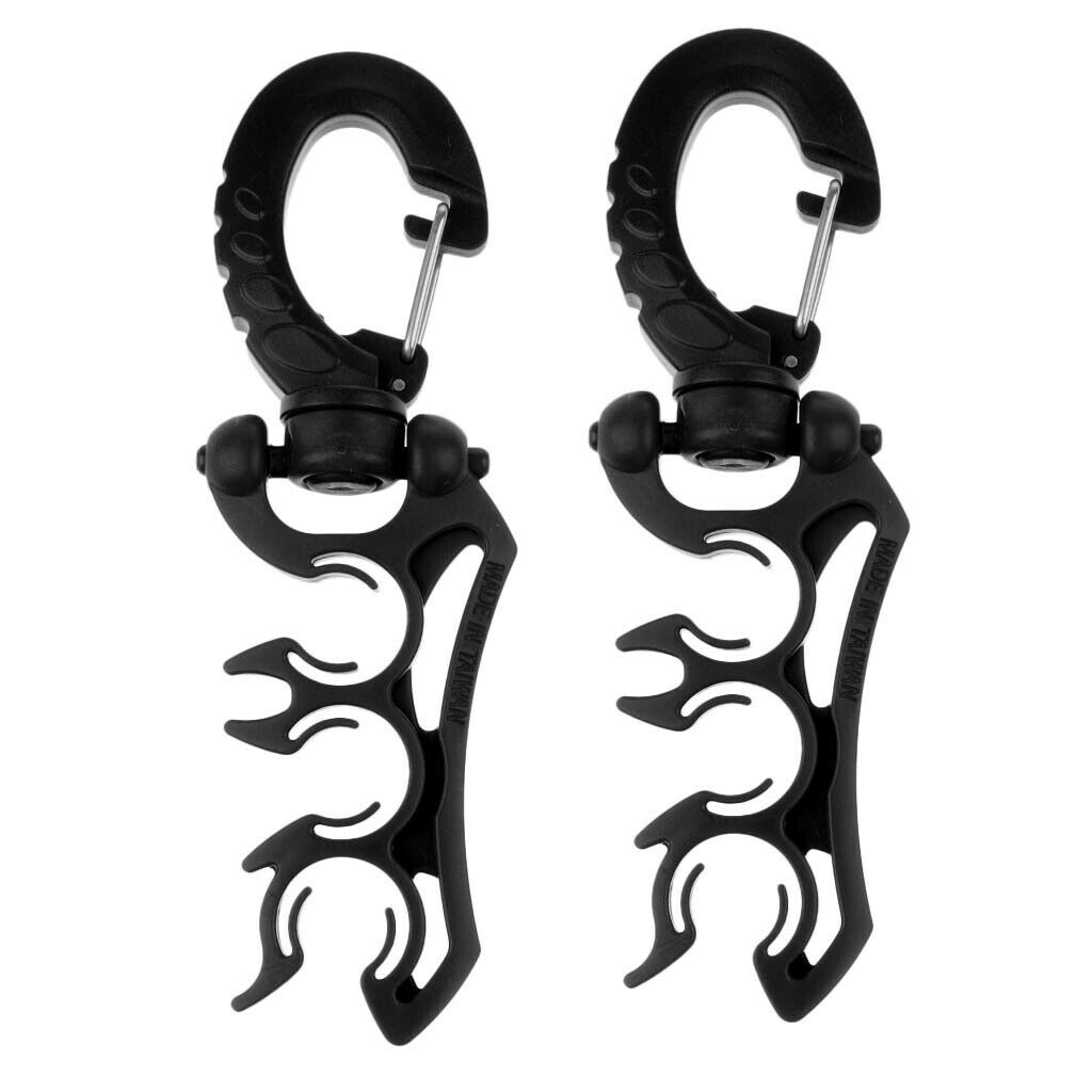 2Pcs/Pack Black Scuba Diving Triple Hose Holder, Regulator Octopus 3 Hoses