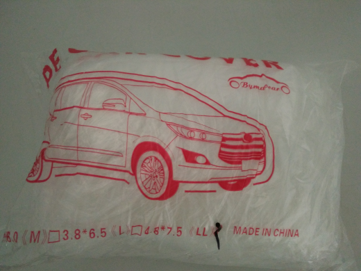 Disposable car cover Clear Plastic Temporary Rain Dust Snow Garage L For Car SUV
