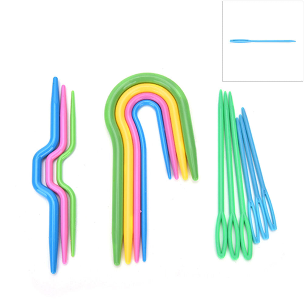 13X 3 Sets ABS Plastic Knit Cable Stitch Knitting Needles Smooth Crochet H.l8