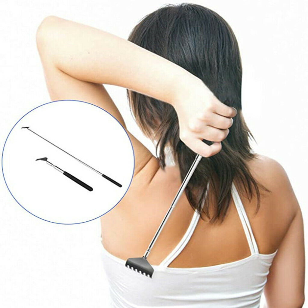 2 Pack Extendable Back Scratcher Telescoping Stainless Steel Massager Home