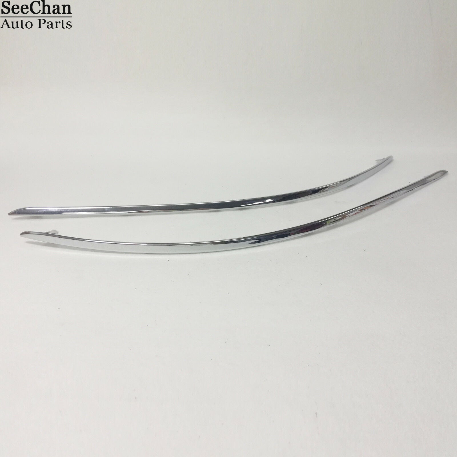 For MB Mercedes C W204 Front Bumper Chrome Molding Trim LEFT+RIGHT SET 2007-2011