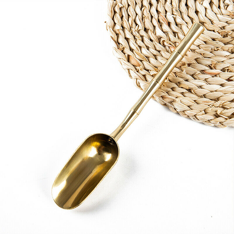 Brass Copper Dinnerware Set Spoon Tea Spoon Dessert New Bamboo Creati.l8