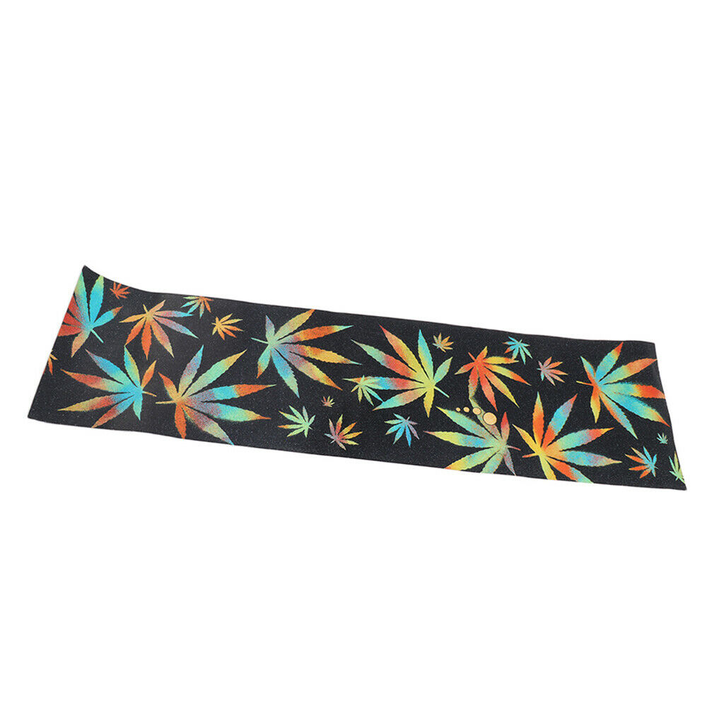 2X Skateboard Deck Sandpaper Grip Tape Griptape Sheet 84 x 23cm Maple leaf