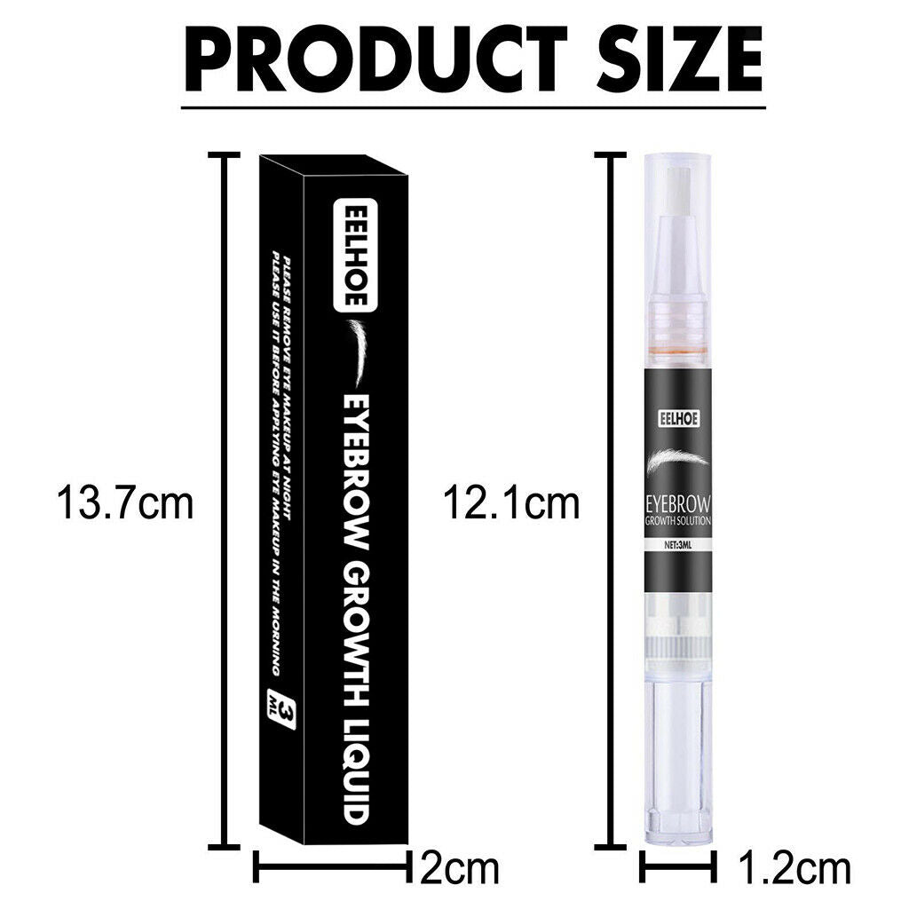 Eyebrow Growth Serum Enhancer Liquid Gel Renewal Thicker Longer Regrowth 3ml