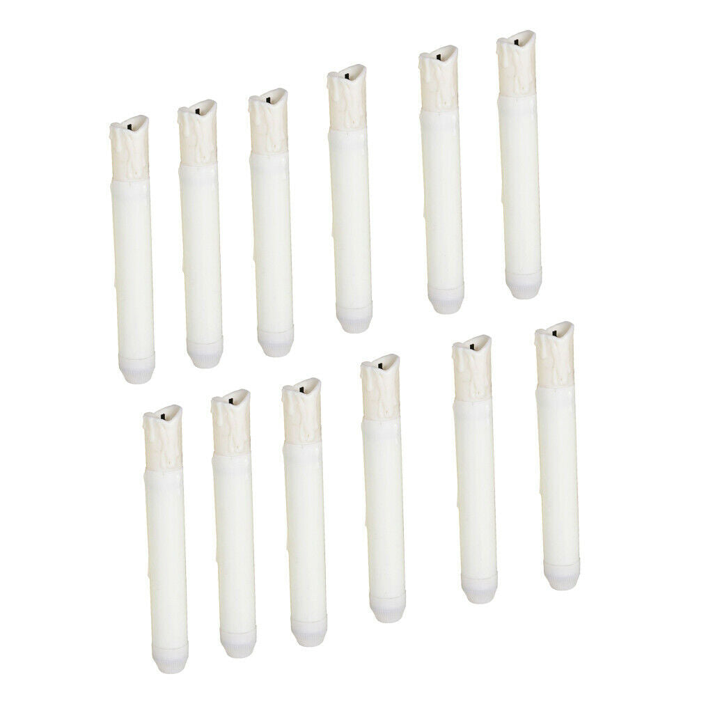 12 Pieces Tall Electric LED Candle Flameless Candle for Party Decor 155mm  B