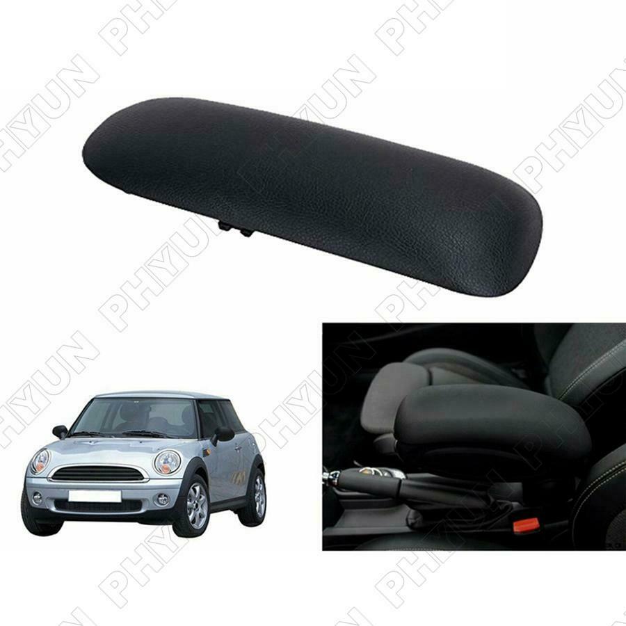 Black Car Center Console Sliding Top Armrest Cover for BMW Mini Cooper 2002-2008