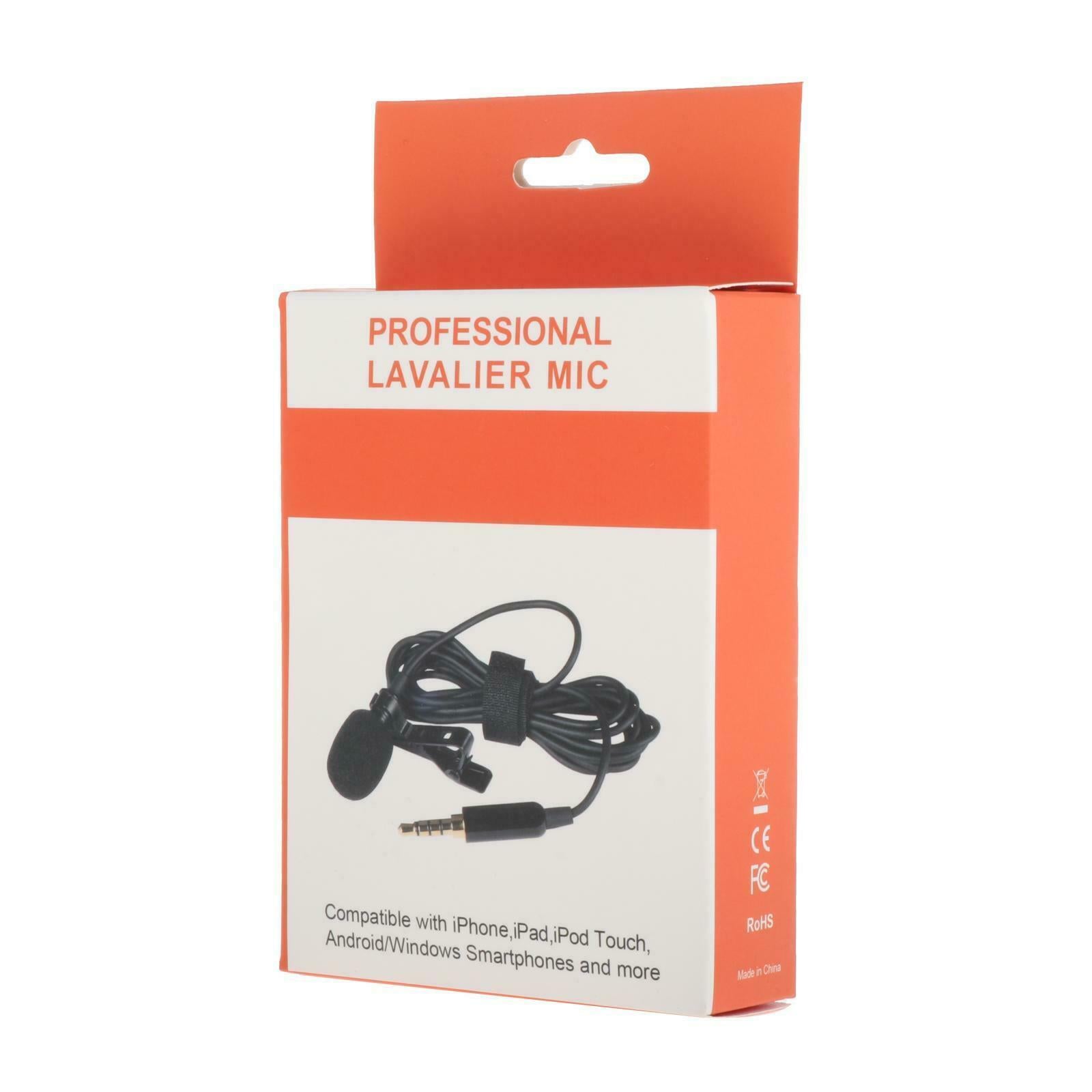 3.5mm   Lavalier Microphone Video Mic for Smart Phone PC Recording