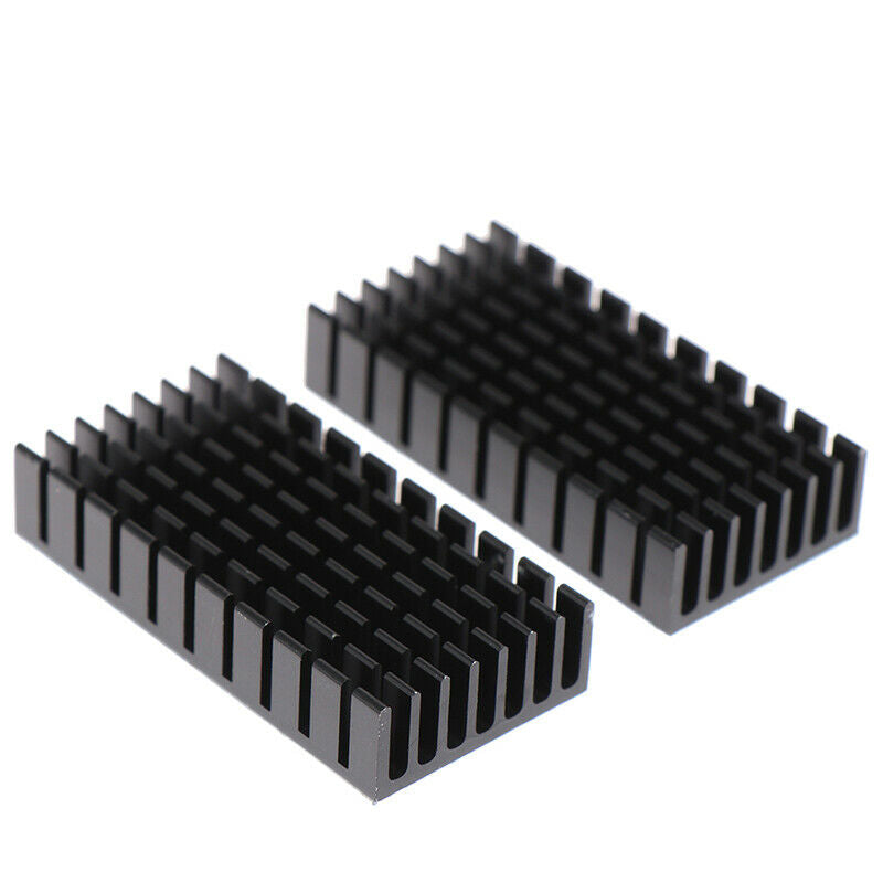2pcs 50*25*10mm Black Aluminum Heatsink Radiator Cooler With Blue Thermal.l8