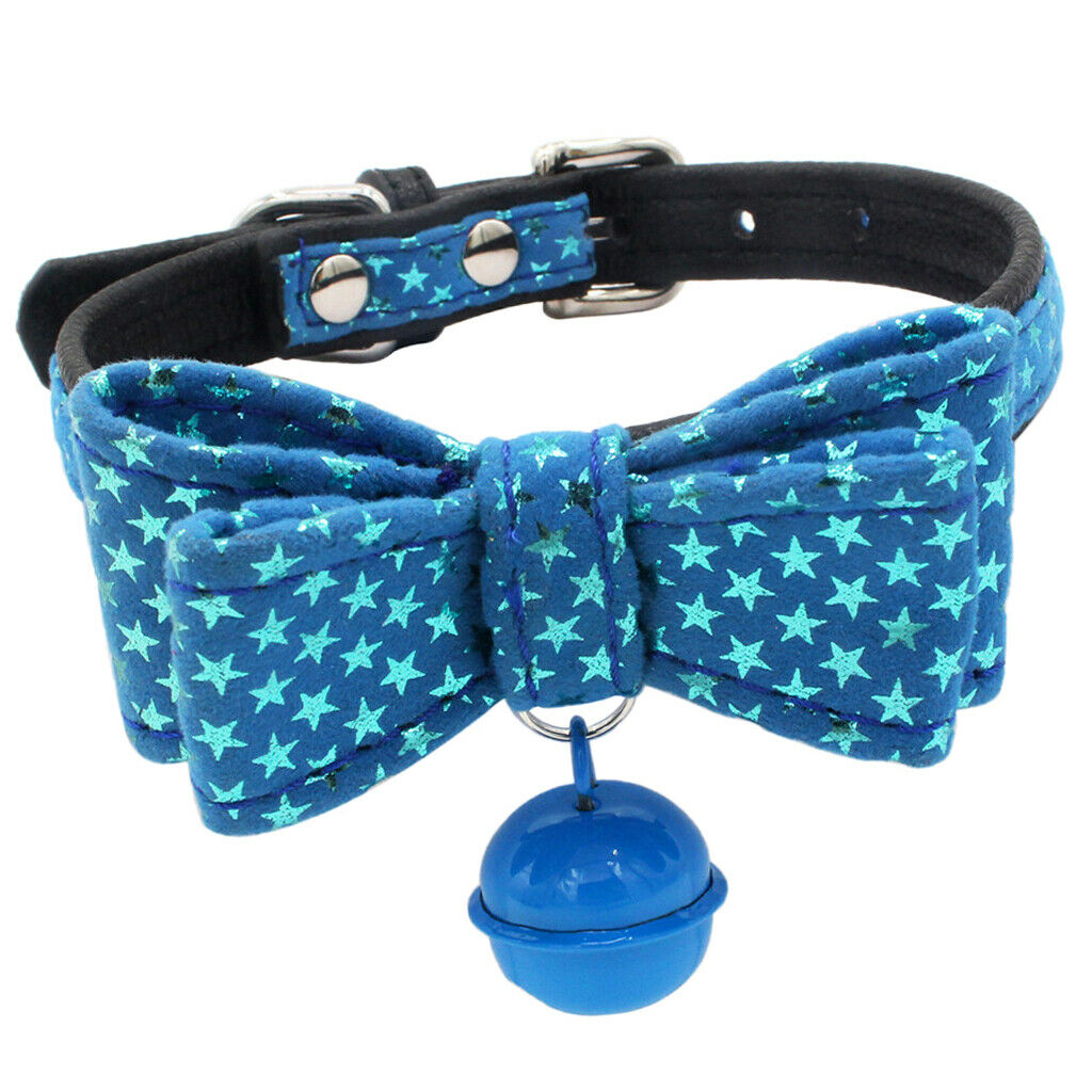 Dog & Cat Pet Star Bow Tie Collar Puppy Kitten Necktie Collar Blue S