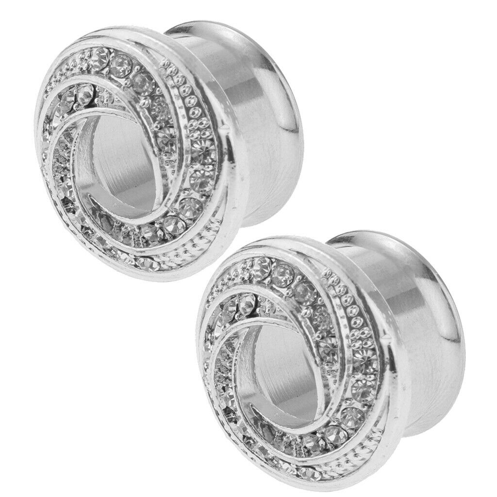 2PCS Stainless Piercing Round Ear Expanders Ear Piercing Tunnels  Jewelry  16mm