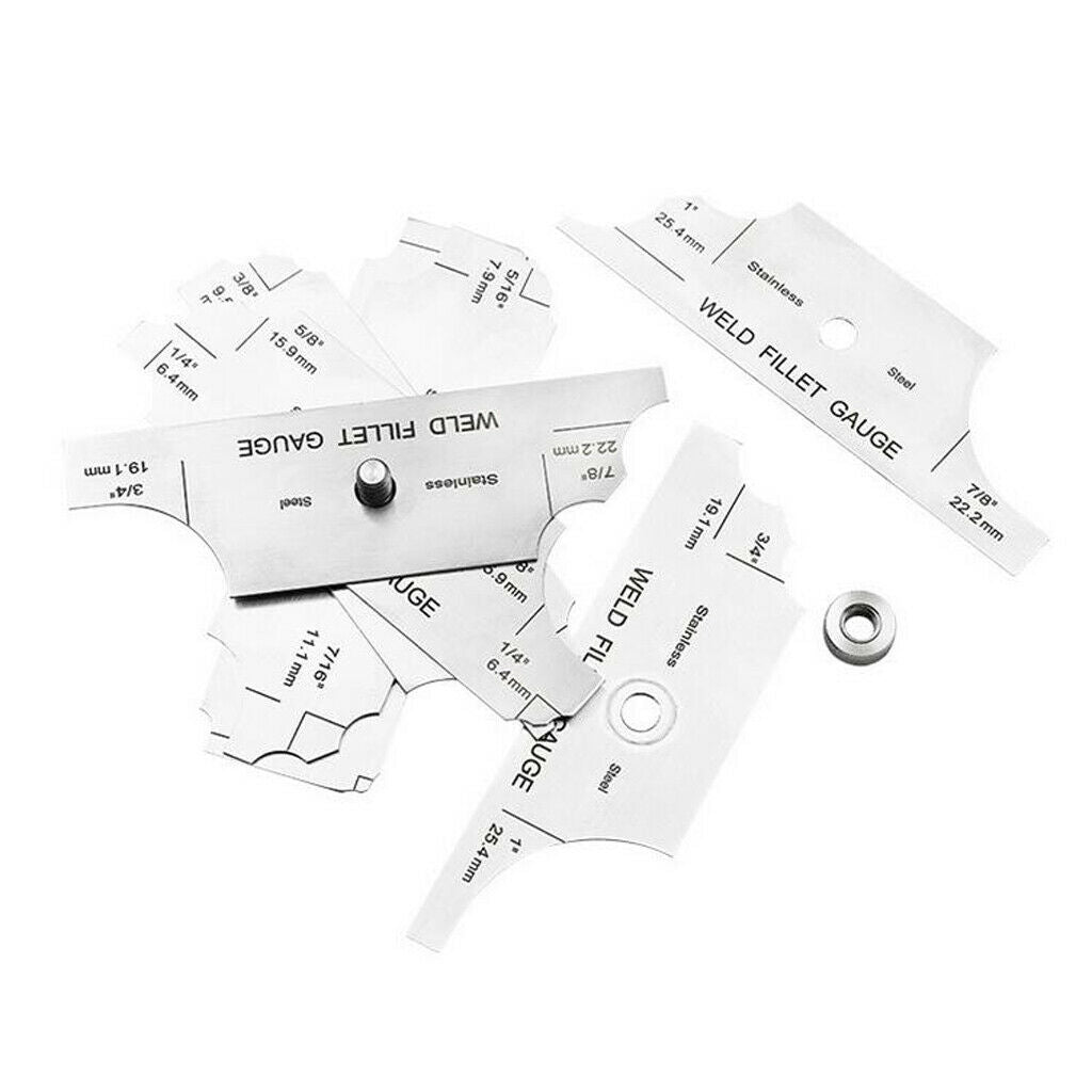 Stainless Steel Weld Fillet Gauge Measuring Ruler Welding Inspection Tool