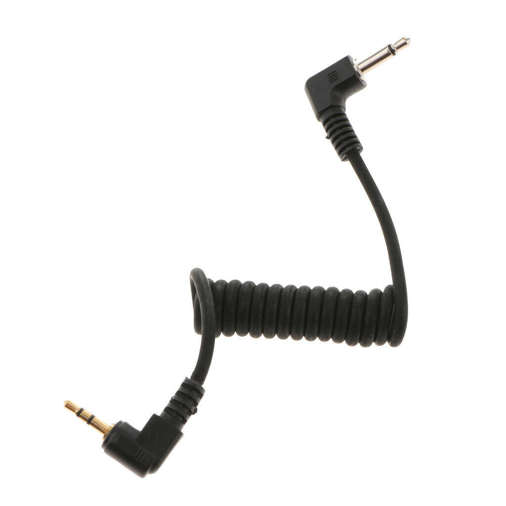 2.5mm to 3.5mm Male Flash PC Sync Cable Cord Connector for Canon Nikon 1m