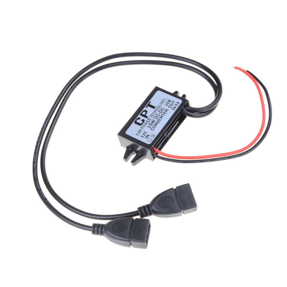 DC-DC 12V to 5V Mini A type USB Dual Converter Step Down Power Module H-qkQ Lt