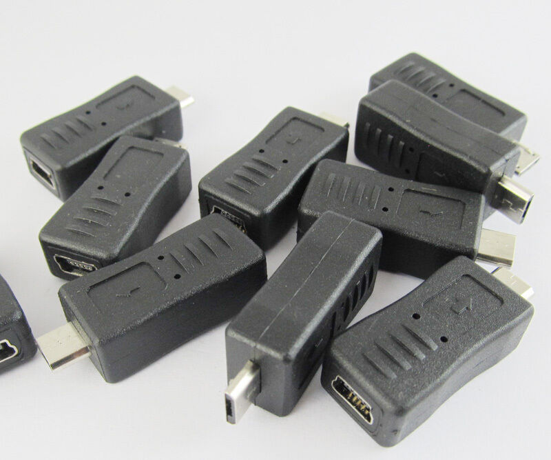 50pcs Mini 5pin Female Jack To Micro 5pin Male USB Adapter Converter Connector