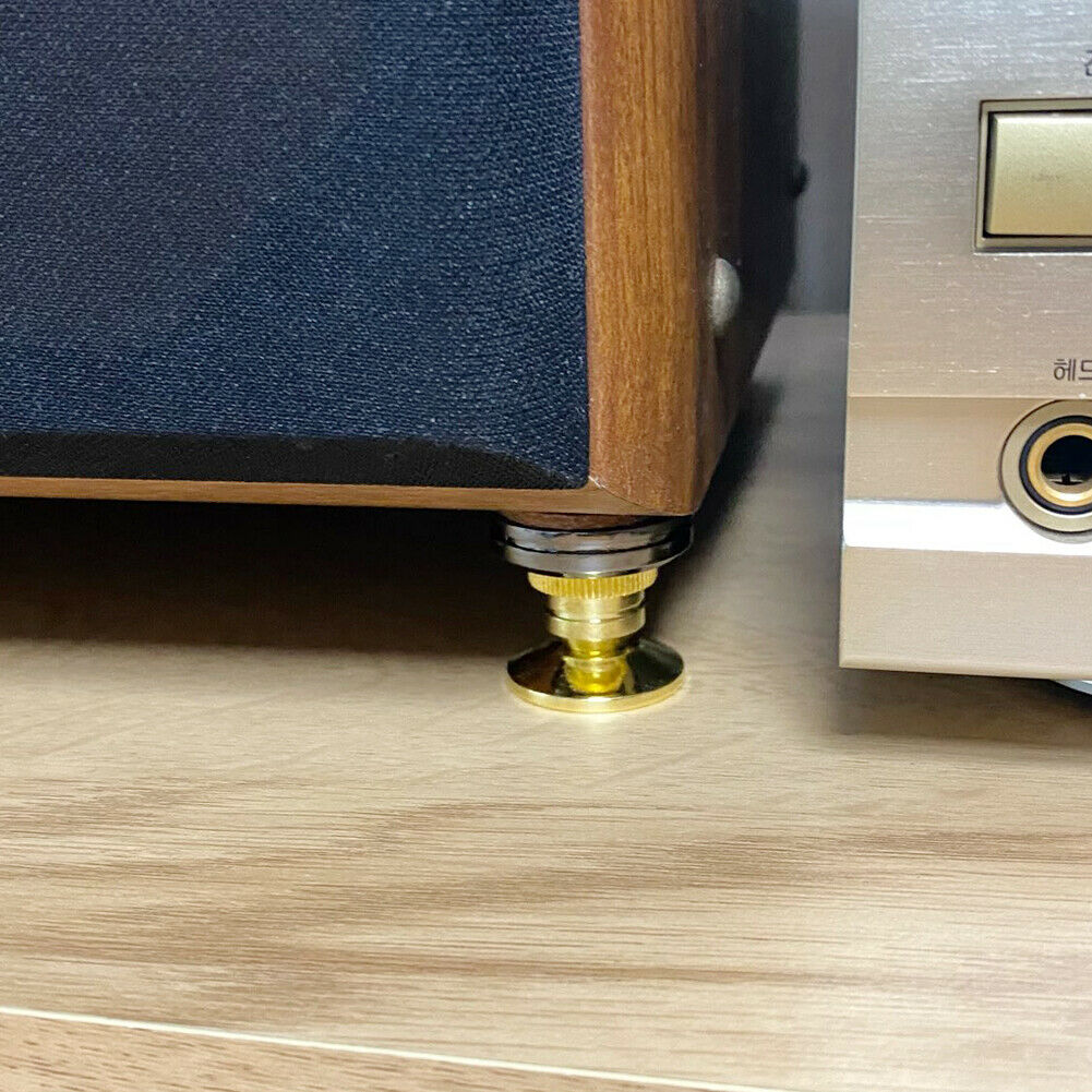 4pcs Speaker Spikes Stand CD Subwoofer Audio Amplifier Turntable Isolation Feet