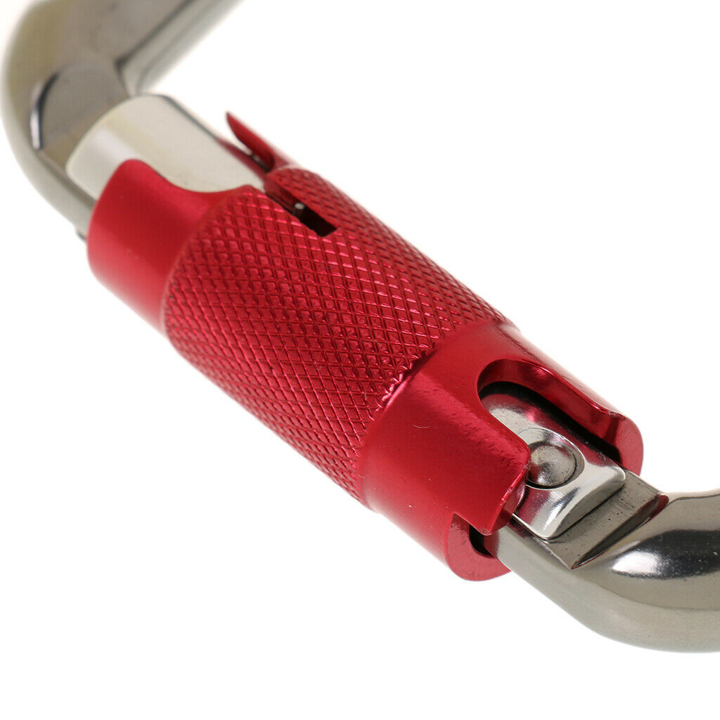 2 Packs Outdoor Climbing  Paragliding Equipment - 21KN Auto Locking Carabiner