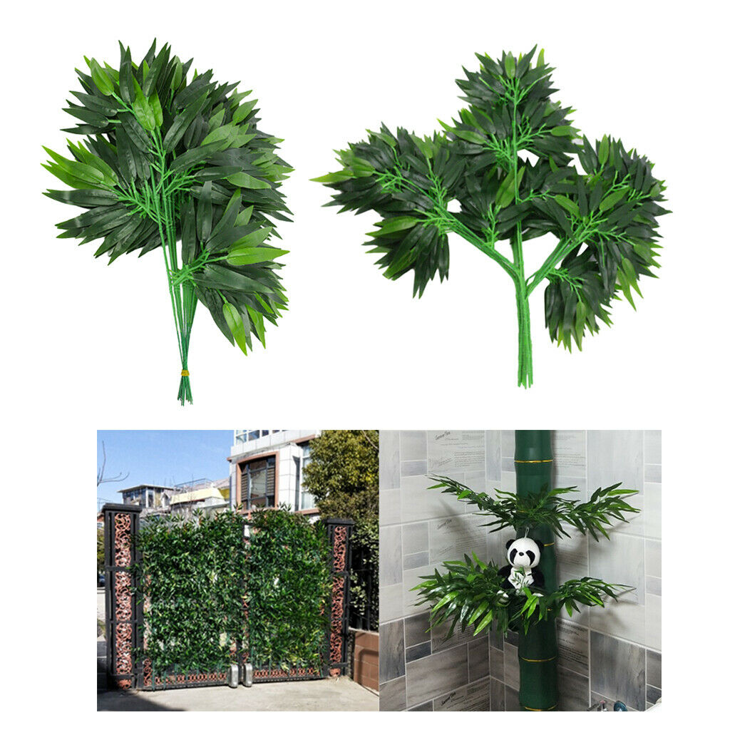 24pcs Artificial Bamboo Plant Bush Plant Stems 50/65cm for Indoor Home Decor