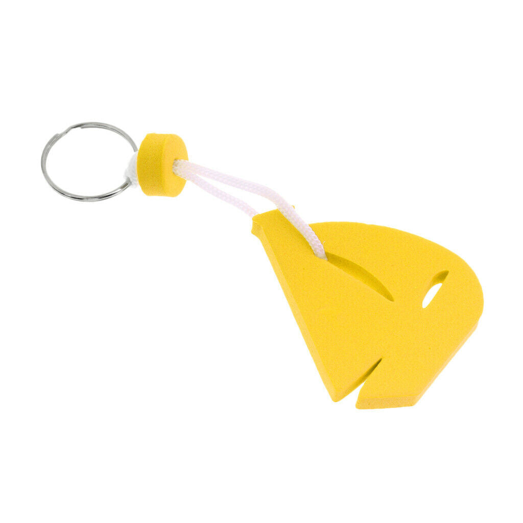 Yachting Boating Floating Key Chain Key Ring Keyring - Sailing Boat Yellow