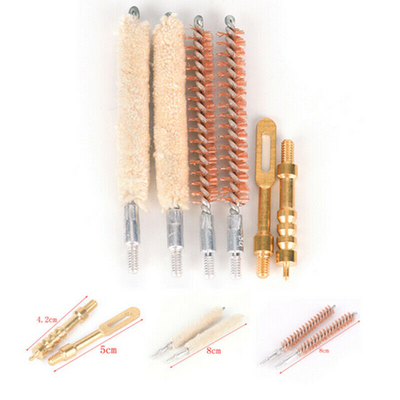 Gun Clean Brush Cleaning Kit 6pcs Rod Brush for Thread 8-32 7.62mm Bore Brush