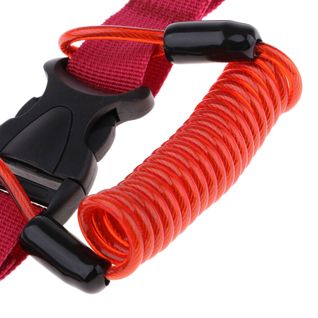 Coiled Cord Attachment Lanyard for Fishing Kayak Diving Water Sports Red