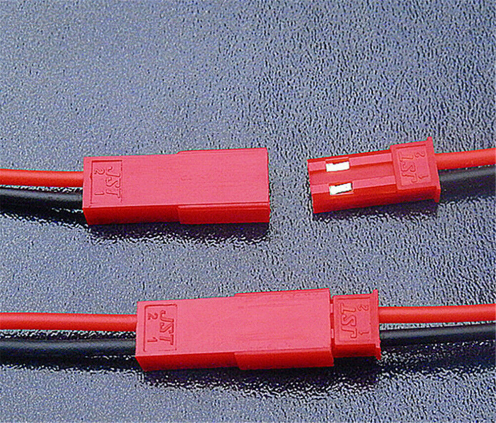 10X 100mm Male + Female JST Connector Plug Cable Male+Female for RC Battery s6DD