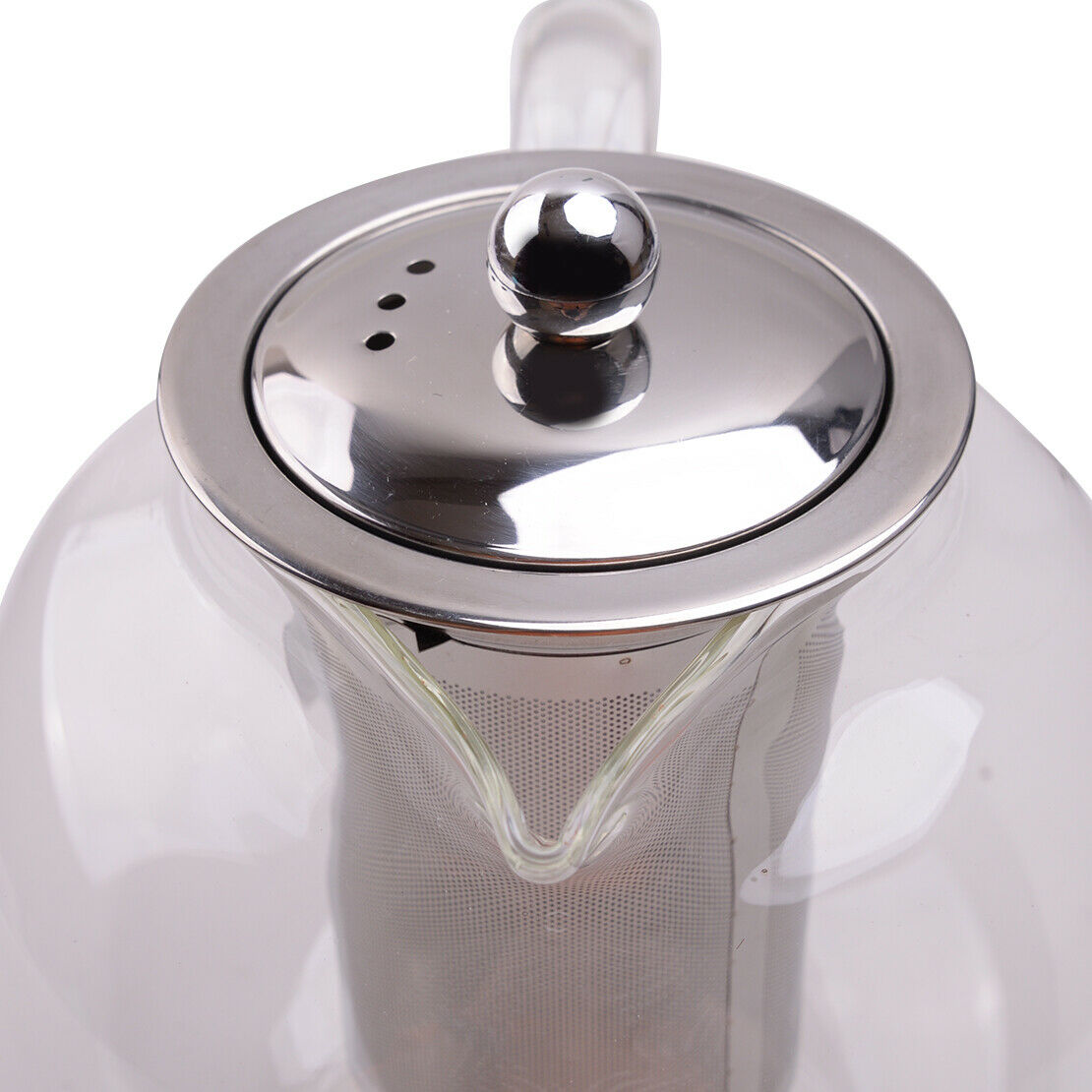 Glass Teapot w/ Stainless Steel Infuser Filter 1.3L Water Coffee Tea Teapot New