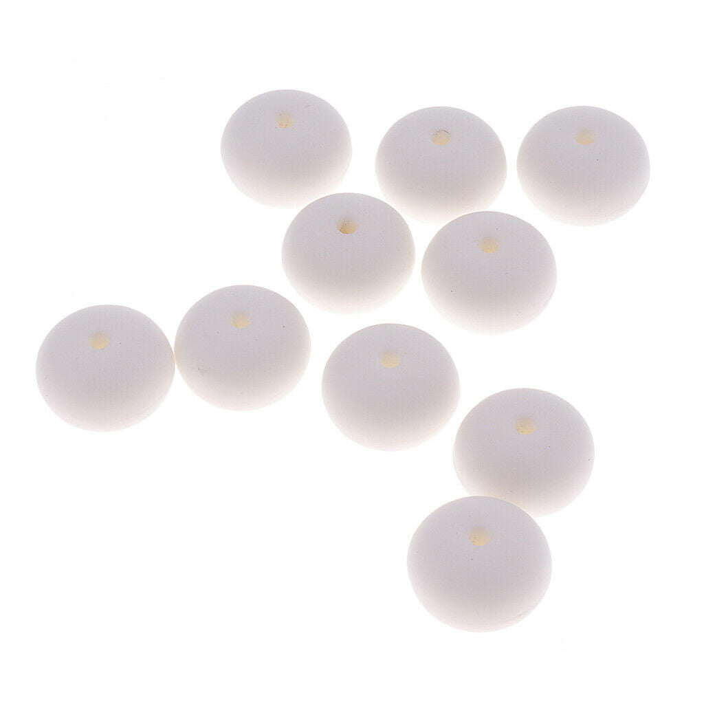 Baby BPA Free Silicone Teething NecklaceTeether Round Beads White